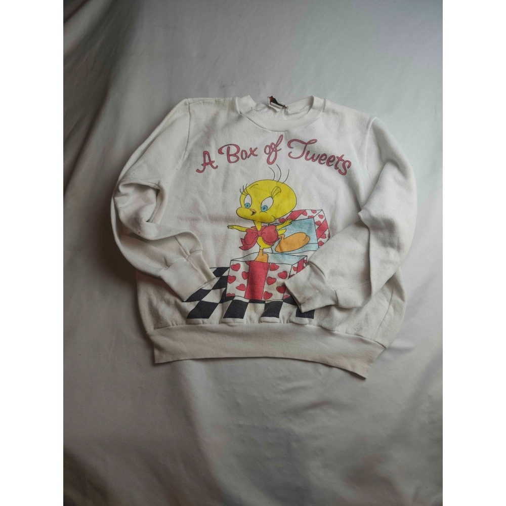 Vintage 1986 B.J. Frog Tweety Bird Sweatshirt Kids 18-20 Warner Bros Graphic